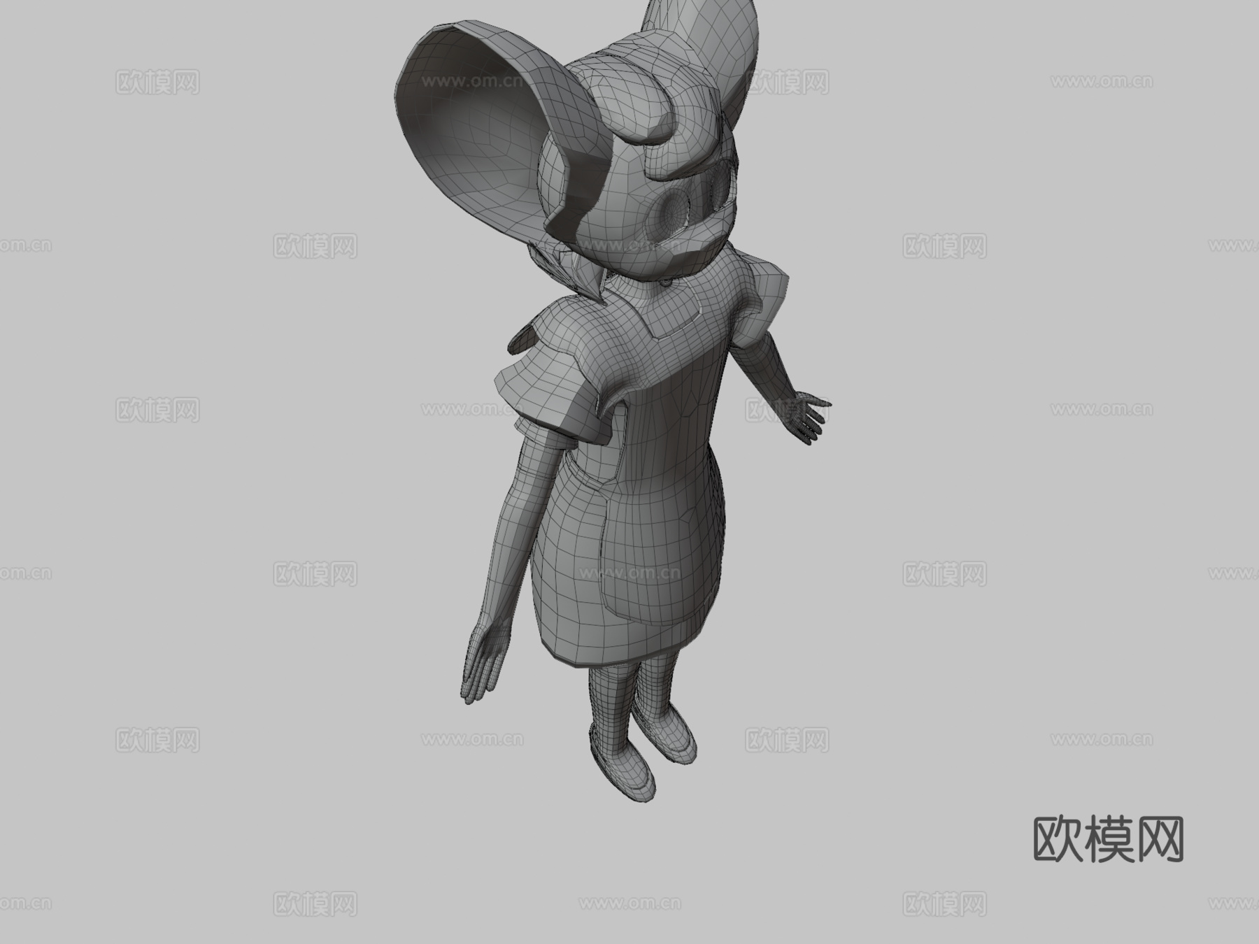 可爱女仆鼠雷吉[Whygena]3d模型