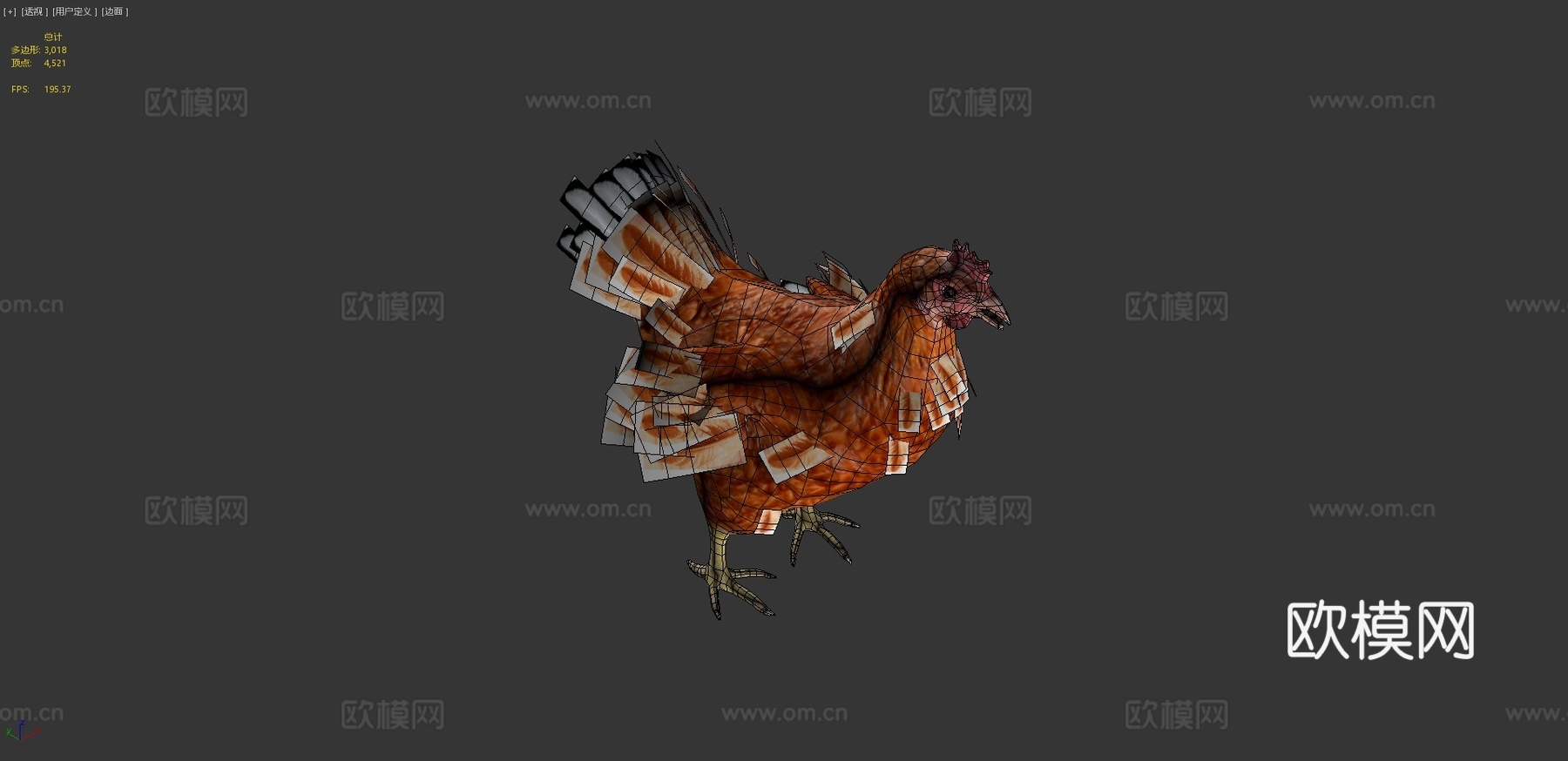 鸡3d模型