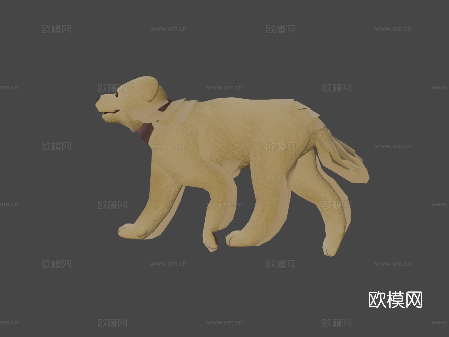 灯中狗3d模型