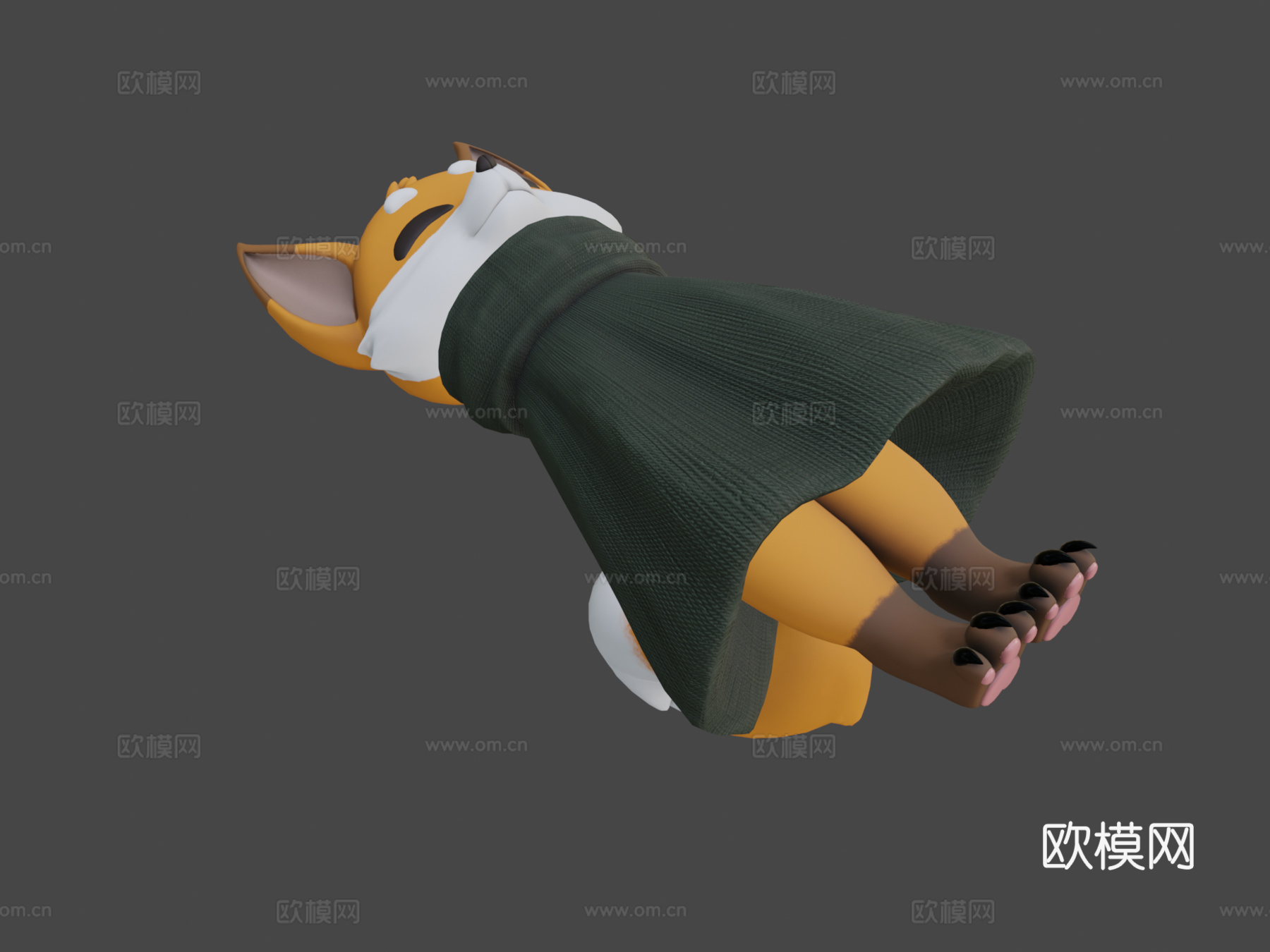披风狐狸3d模型