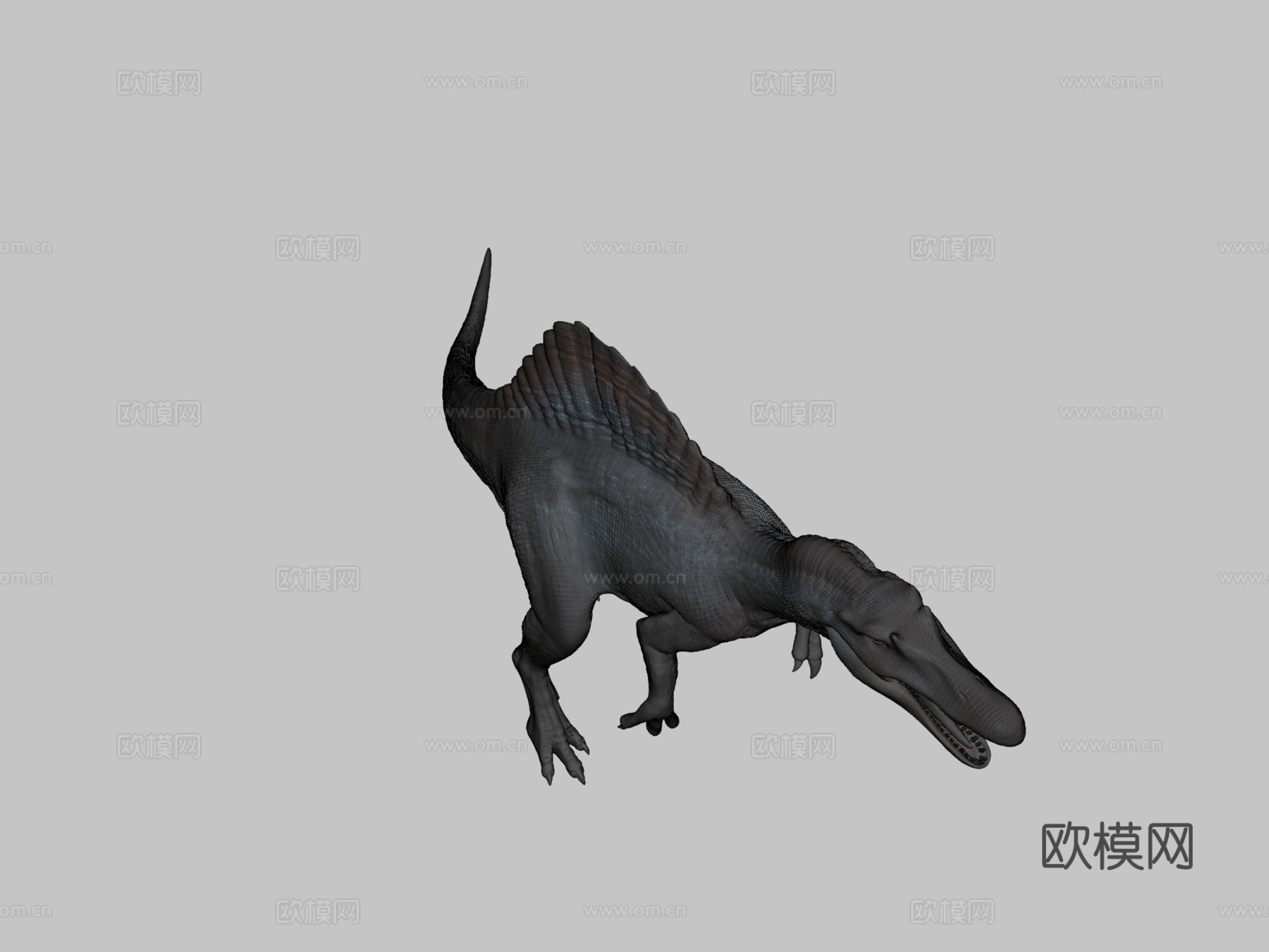 侏罗纪公园3棘龙粉丝艺术3d模型