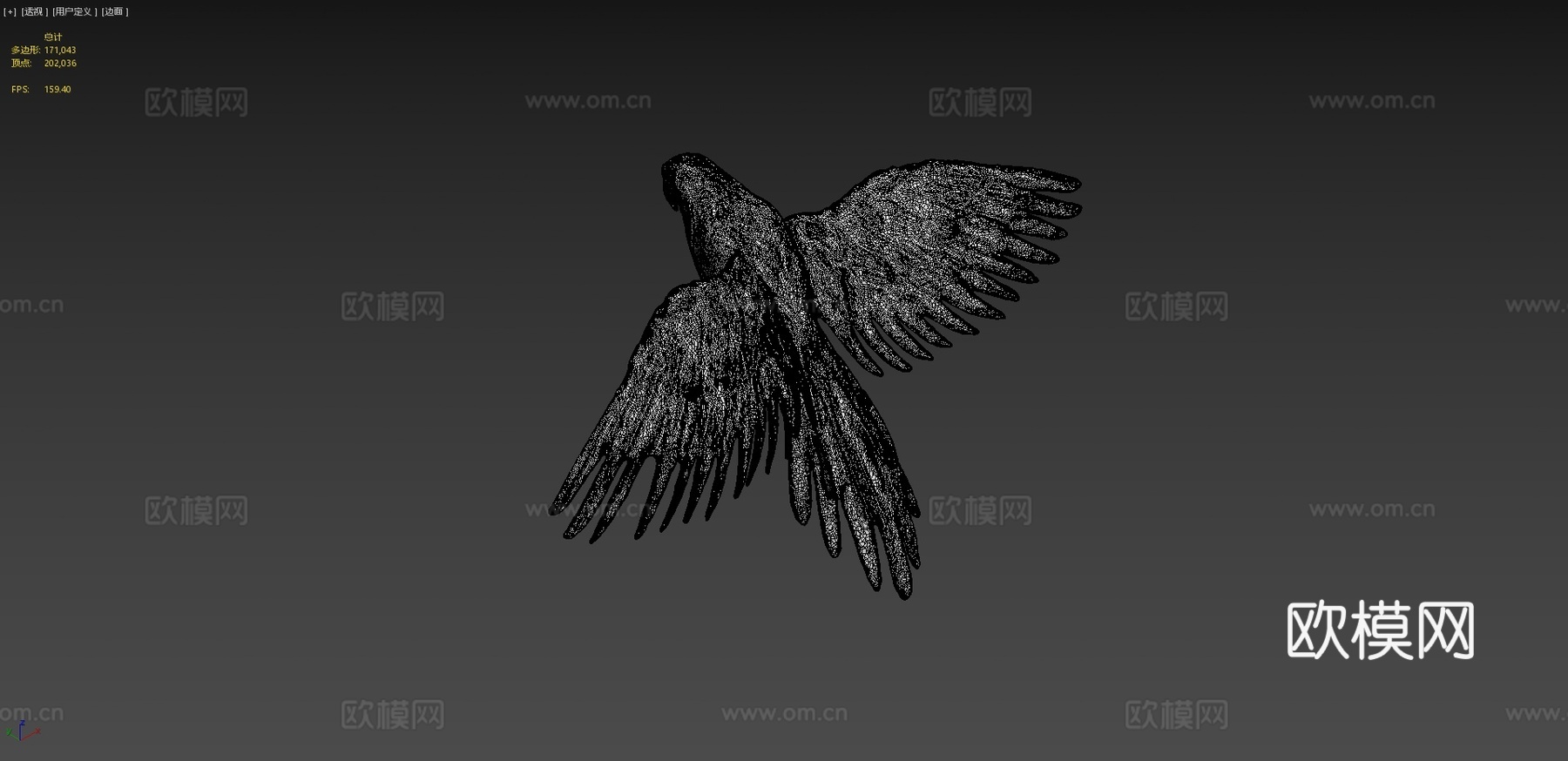 鹦鹉-由RevopointMIRACO3D扫描3d模型