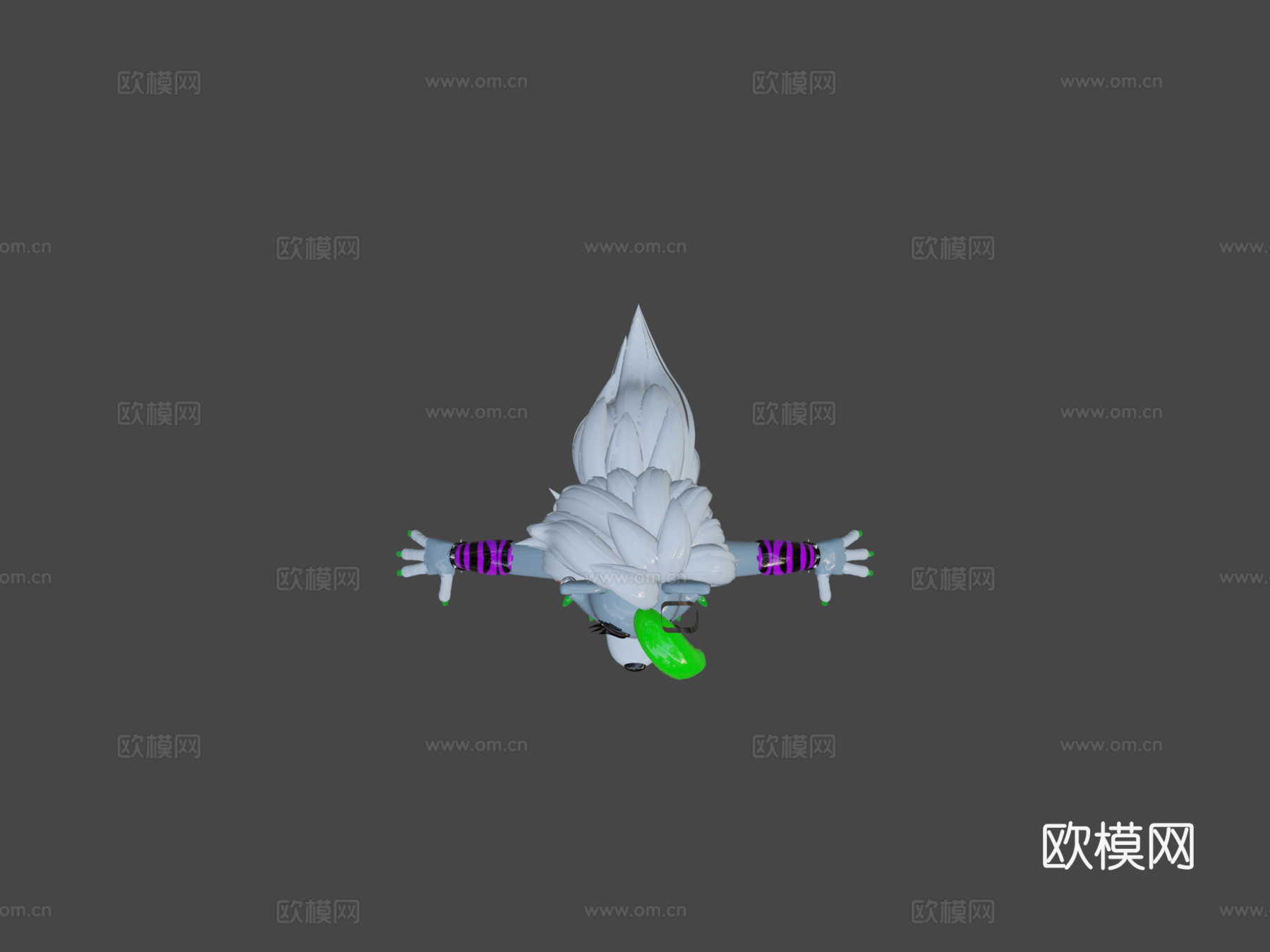可爱罗克珊狼3d模型