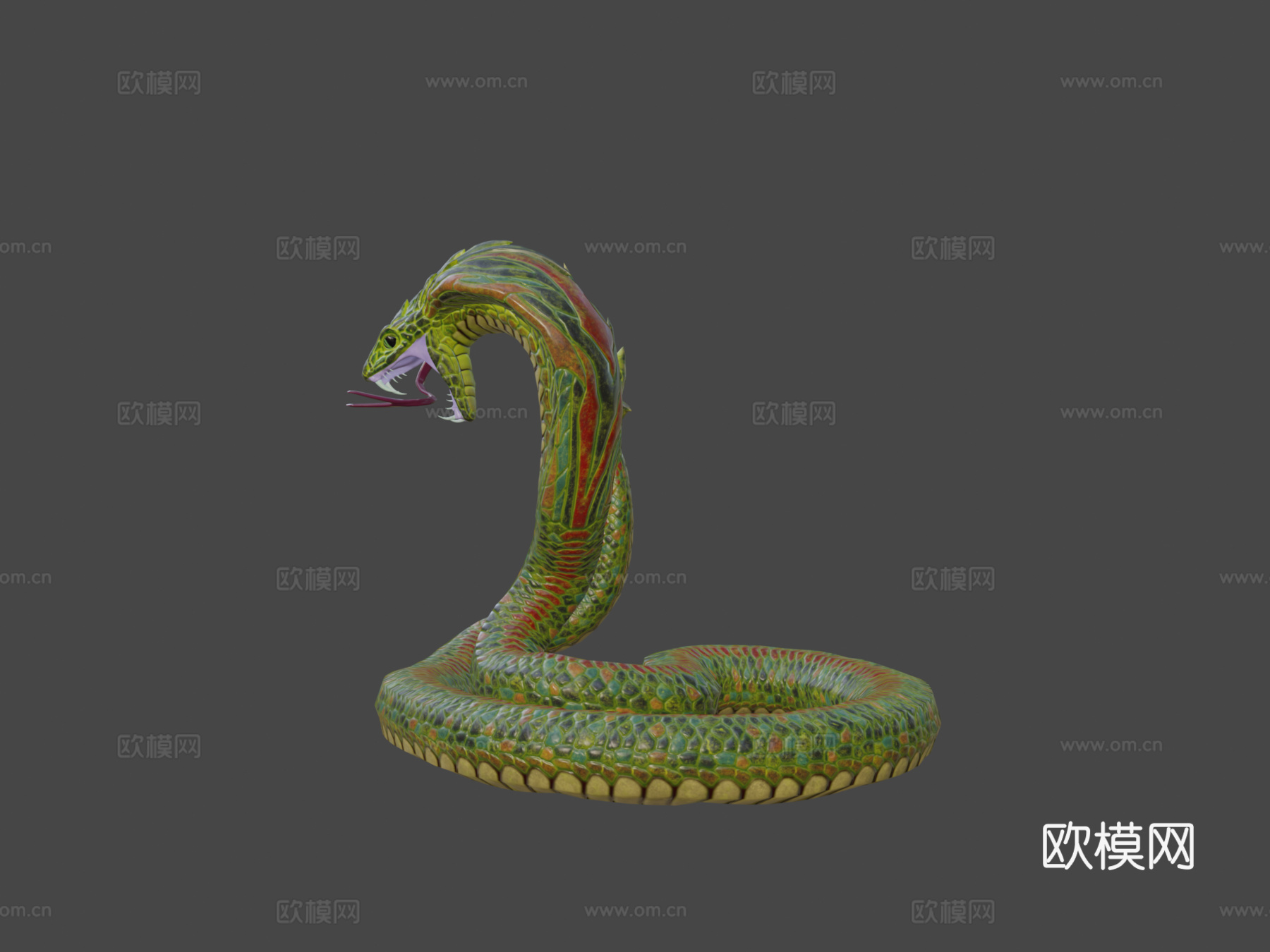 龙首眼镜蛇3d模型