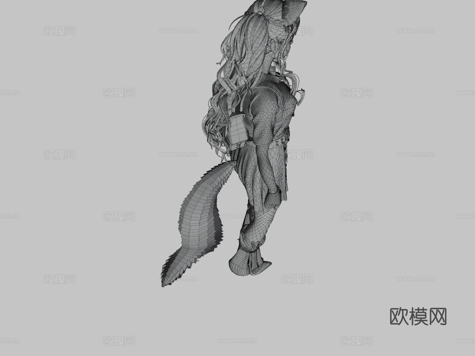 狐猫娘-甜美可爱强力角色3d模型