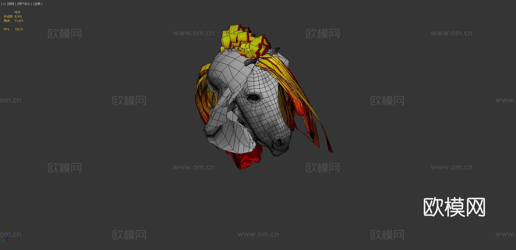 独角兽3d模型