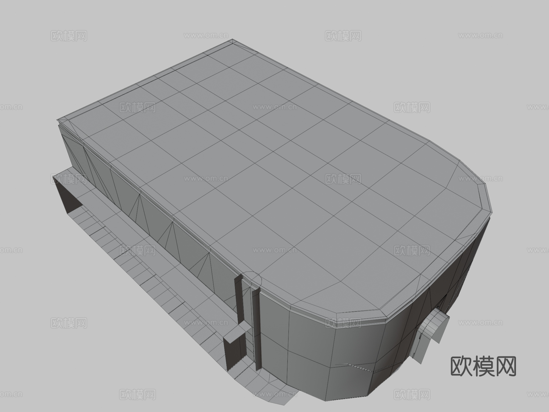 火影忍者中忍考试大厅3d模型