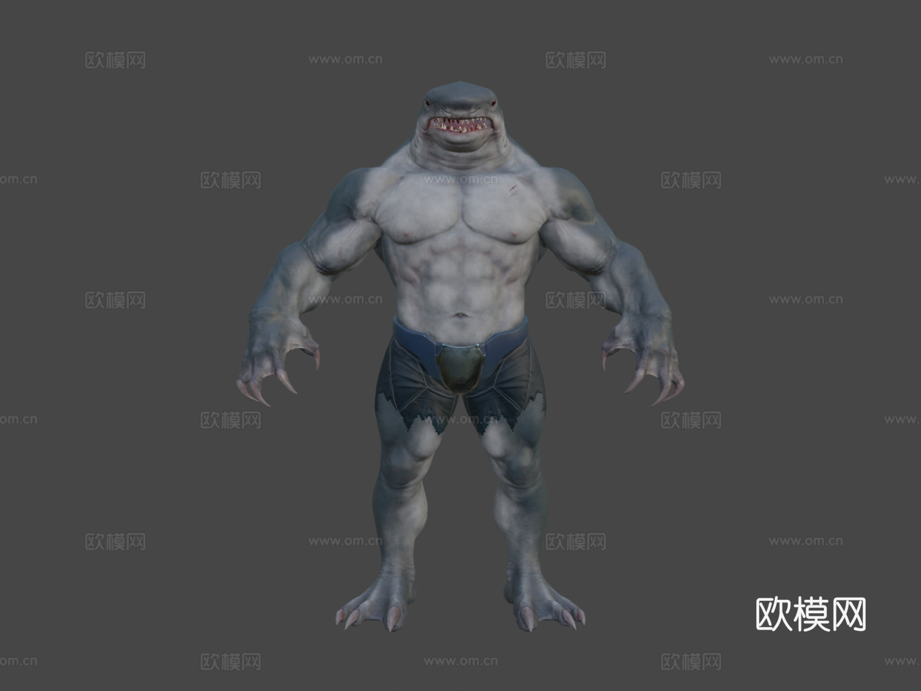 鲨鱼人3d模型