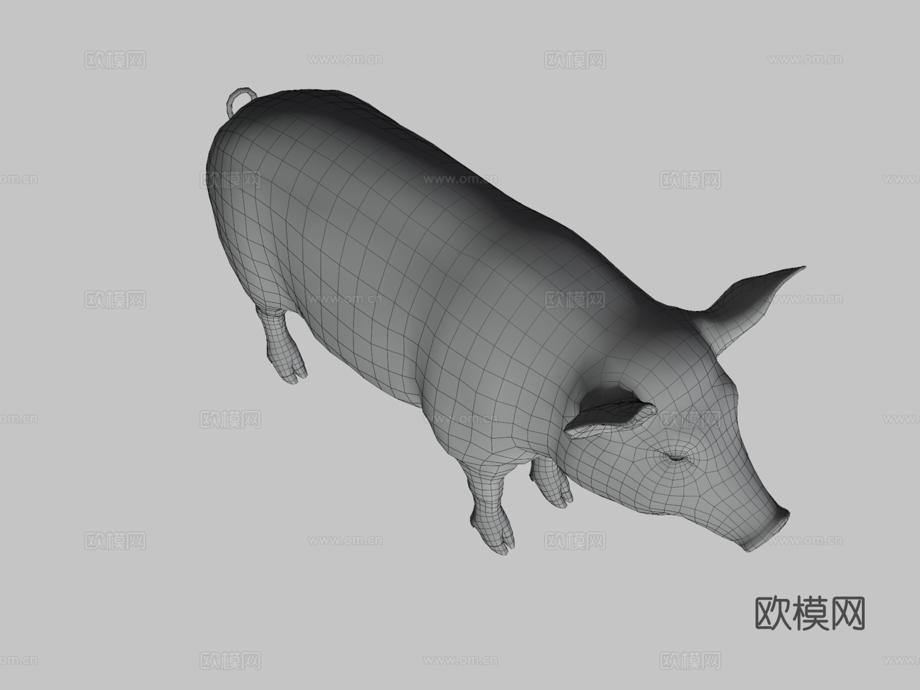猪动画3d模型