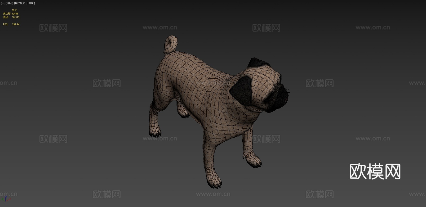 哈巴狗3d模型