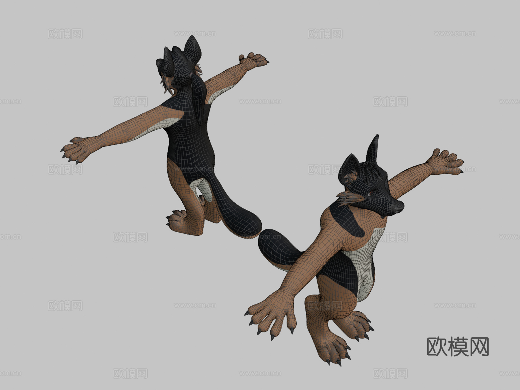 德国牧羊犬VRChat就绪3d模型