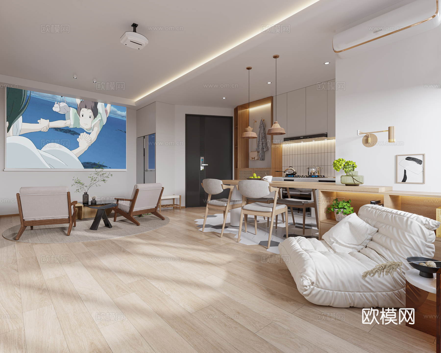 北欧客餐厅3d模型