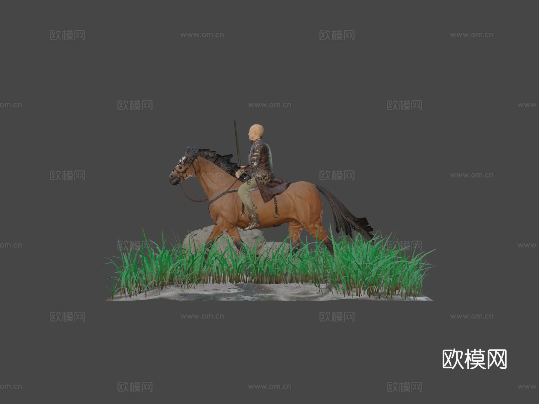 骑马的人3d模型