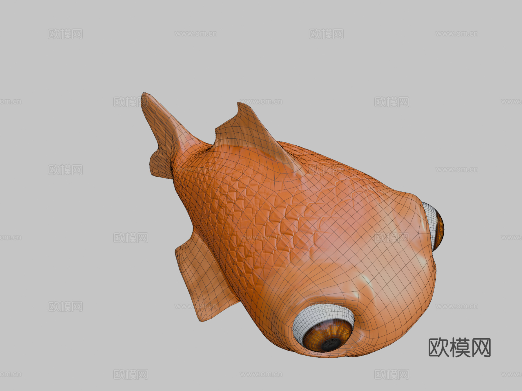卡通鱼3d模型