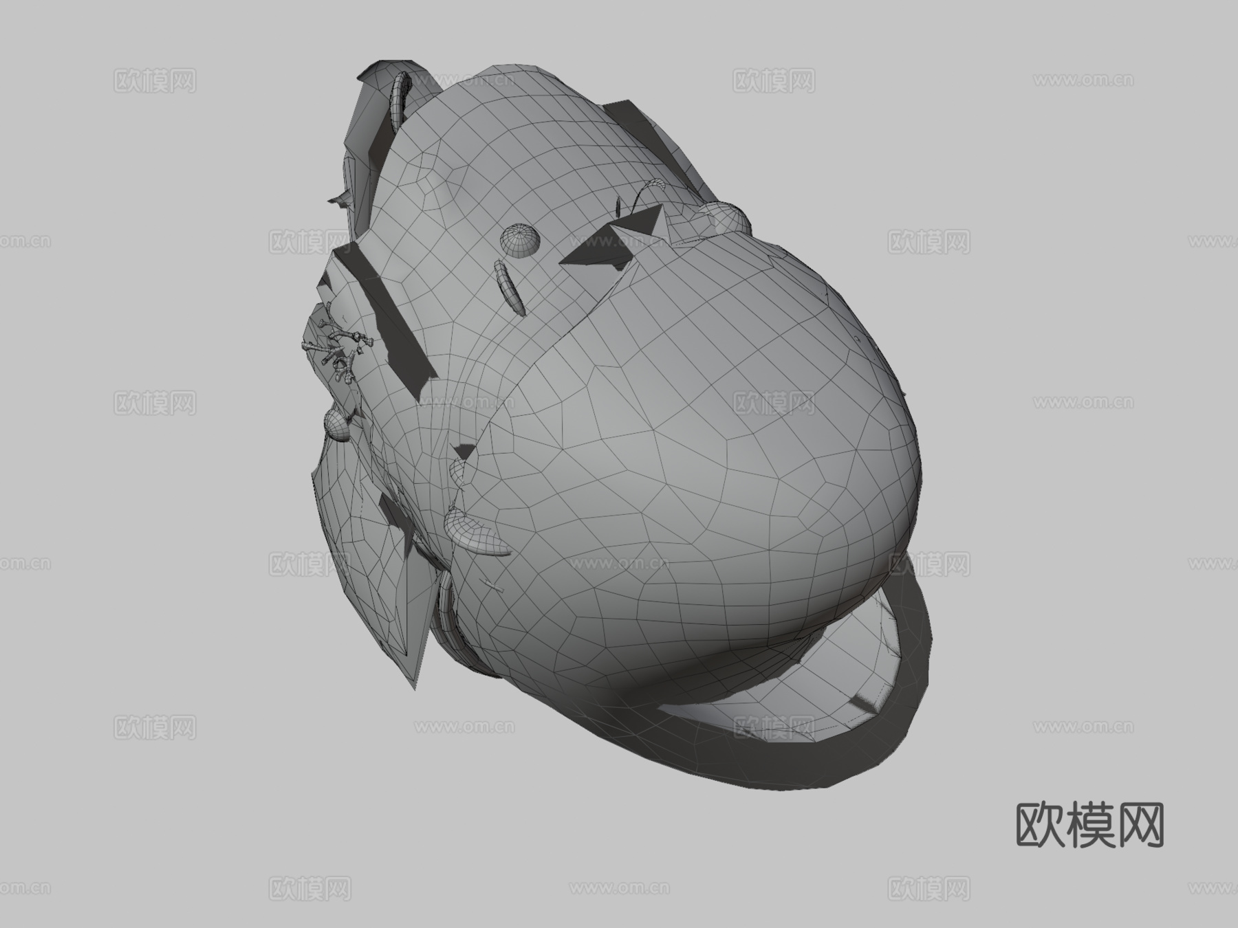 面纱之鲸-风格化动画模型3d模型