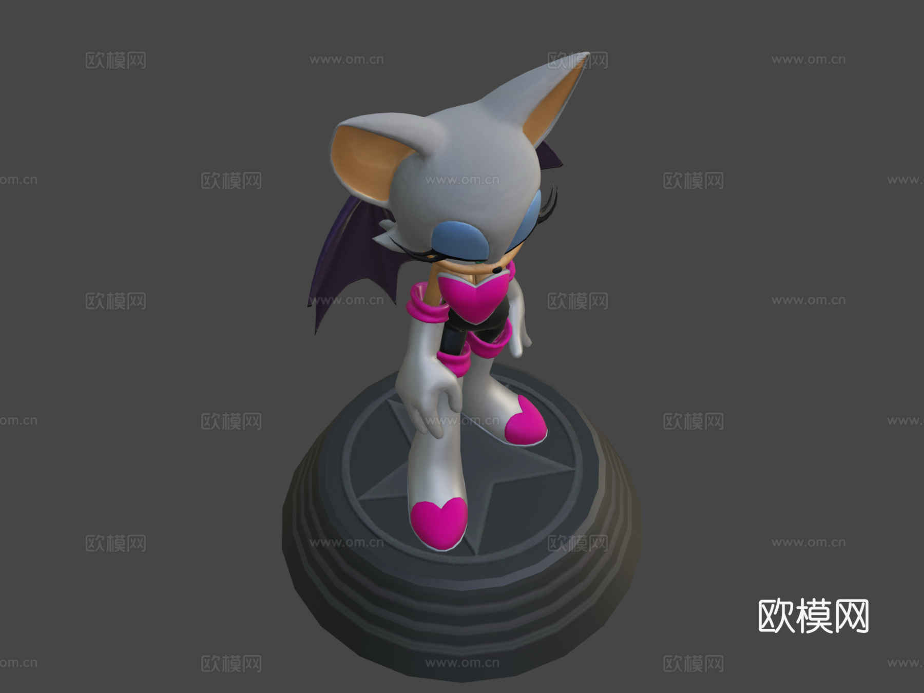 索尼克世代-蝙蝠露姬雕像3d模型