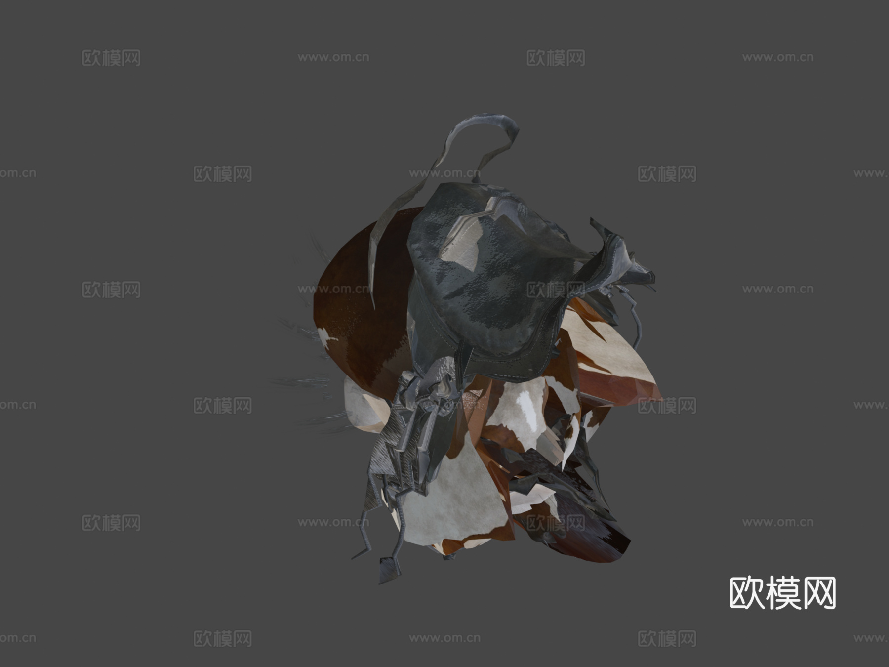 马奔跑循环3d模型