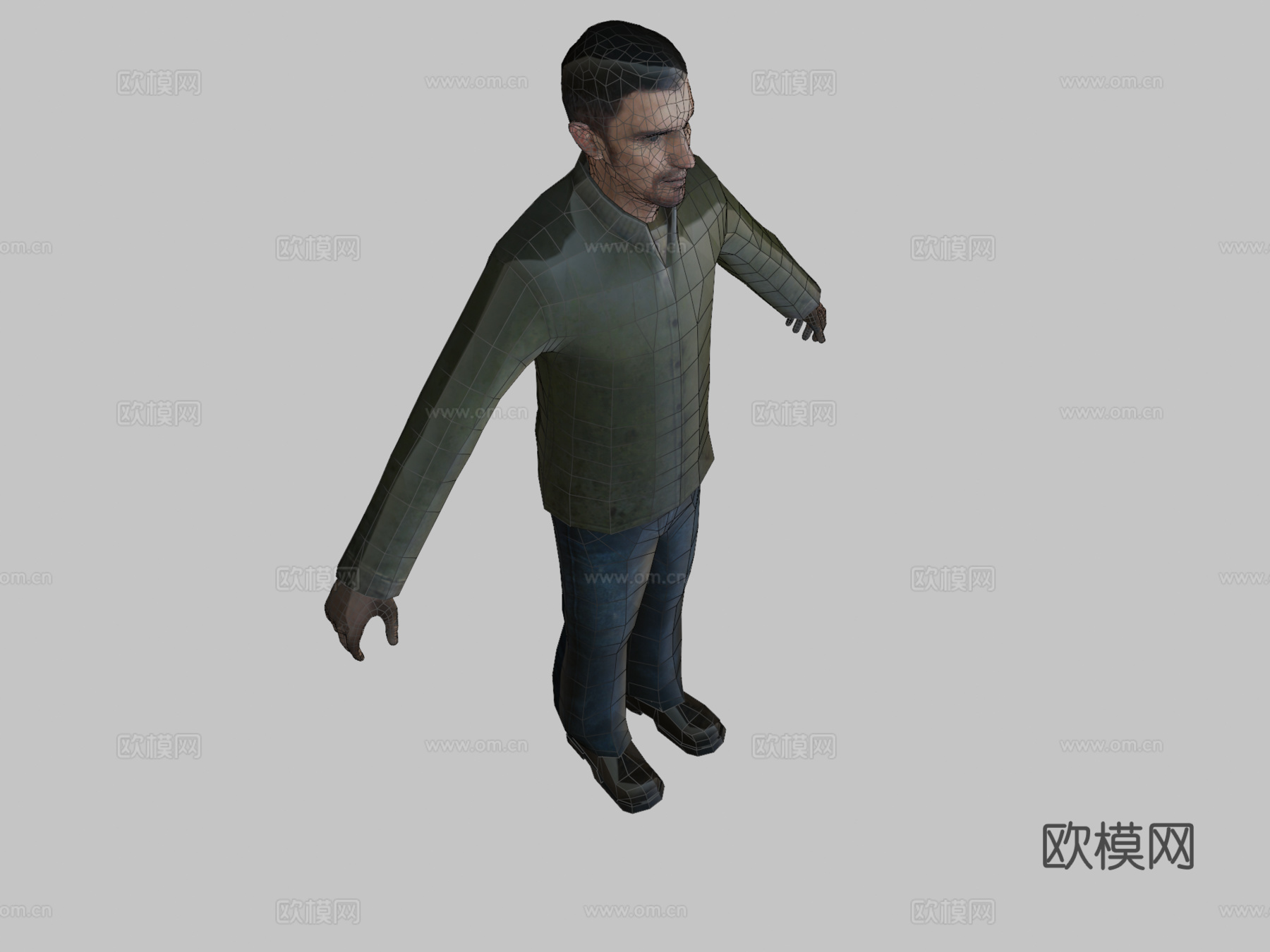 男性_07面部3d模型