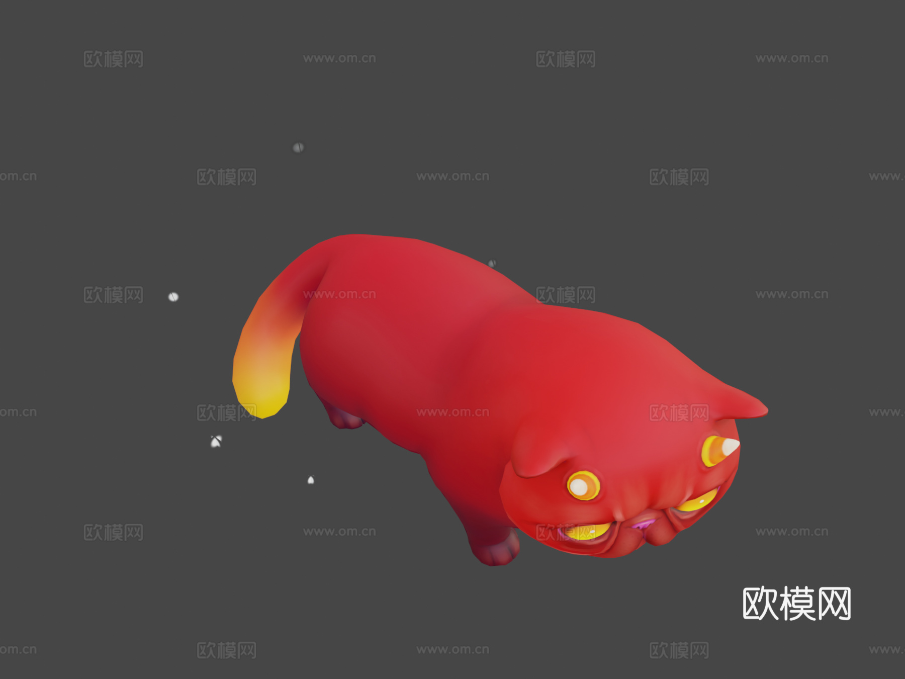糖果玉米恶魔猫3d模型