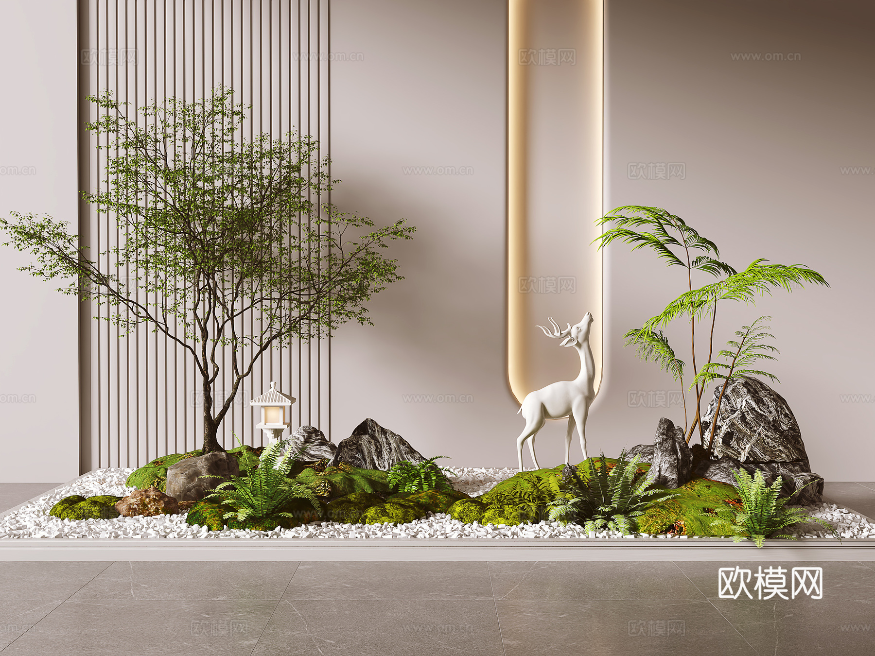 植物组合 植物堆 景观小品 园艺小品3d模型