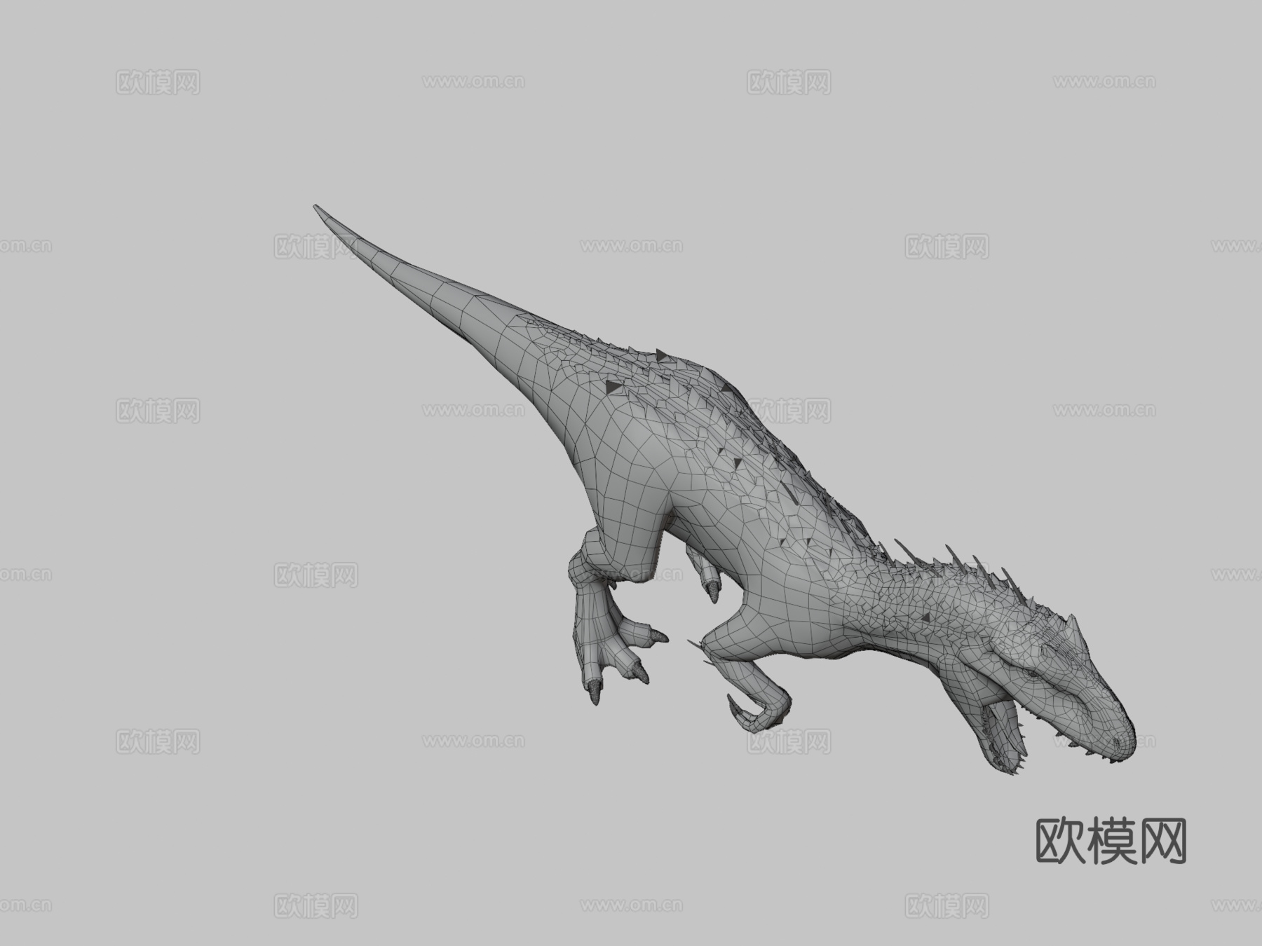 侏罗纪世界混种霸王龙低多边形测试3d模型