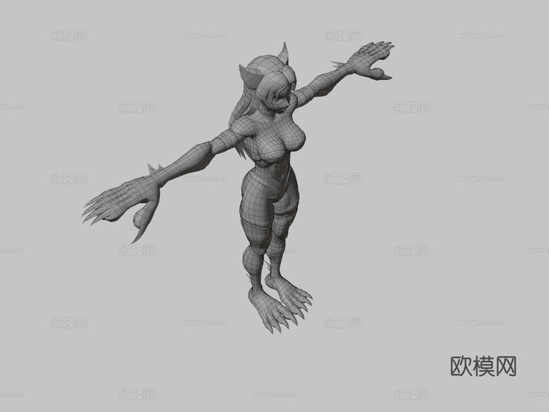 菲莉西娅3d模型下载(渲染图3)