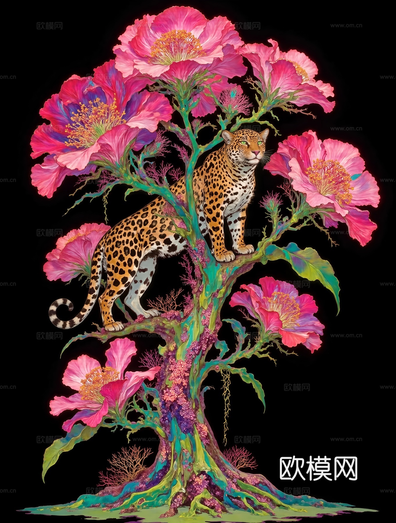 动物豹子时尚艺术挂画