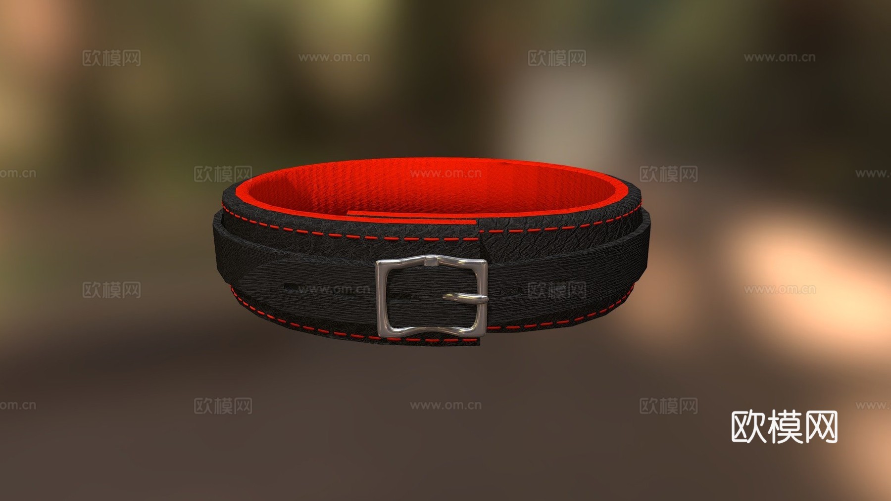 皮革项圈3d模型