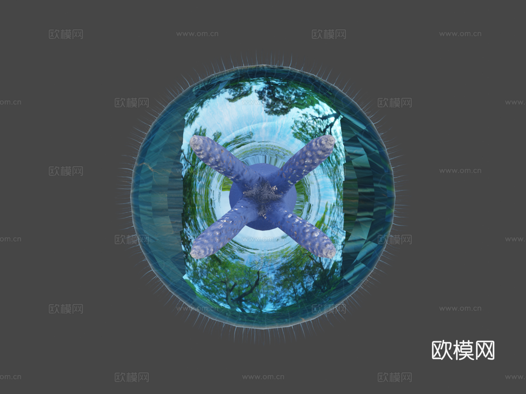 月亮水母动画3d模型