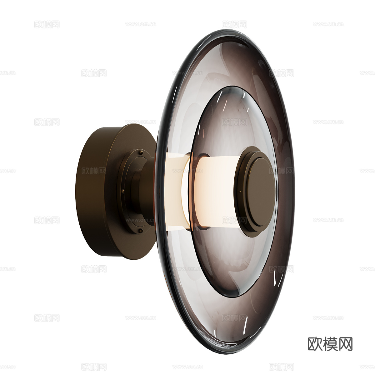 现代意式轻奢圆盘壁灯3d模型