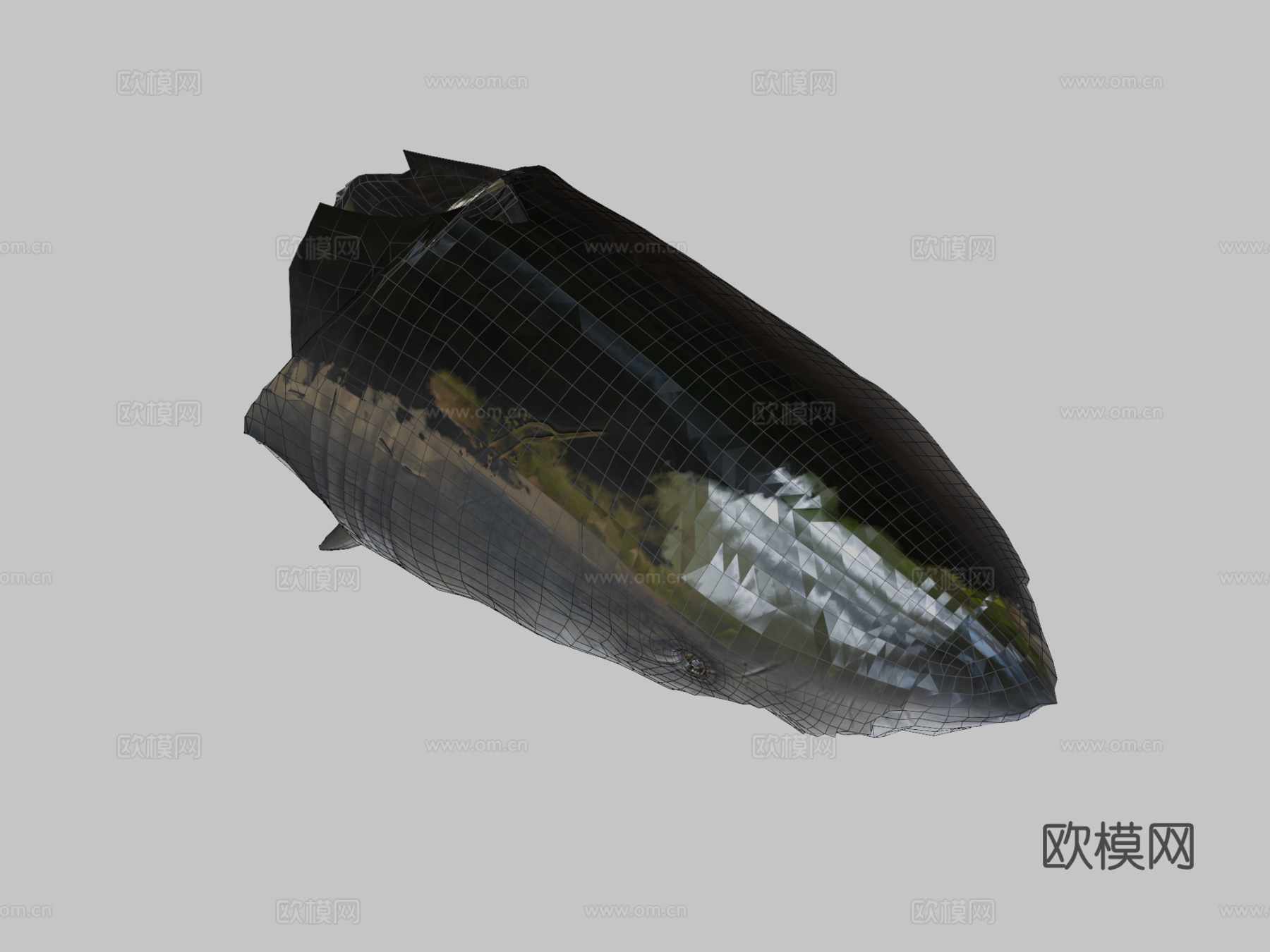 动画游泳大白鲨循环3d模型