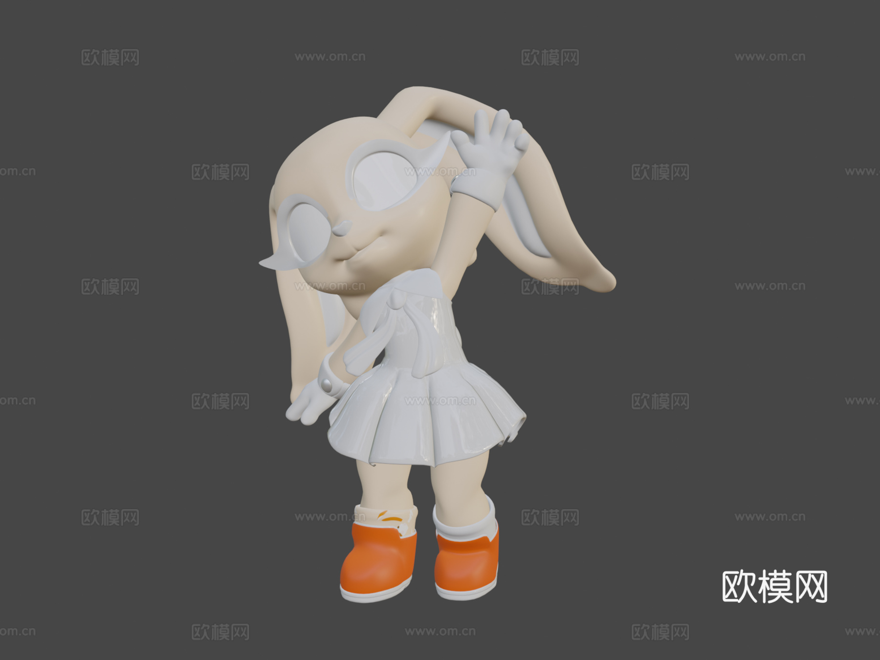 奶油兔3d模型