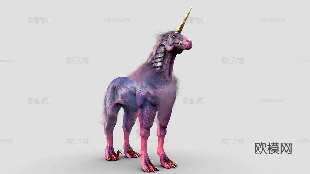 独角恐龙3d模型