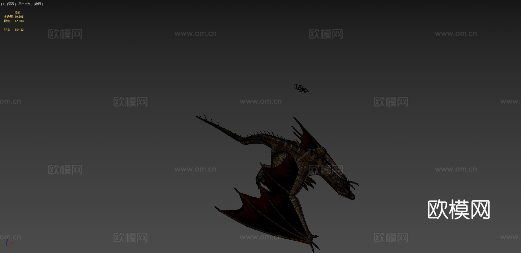 潜行者龙变体骨架3d模型
