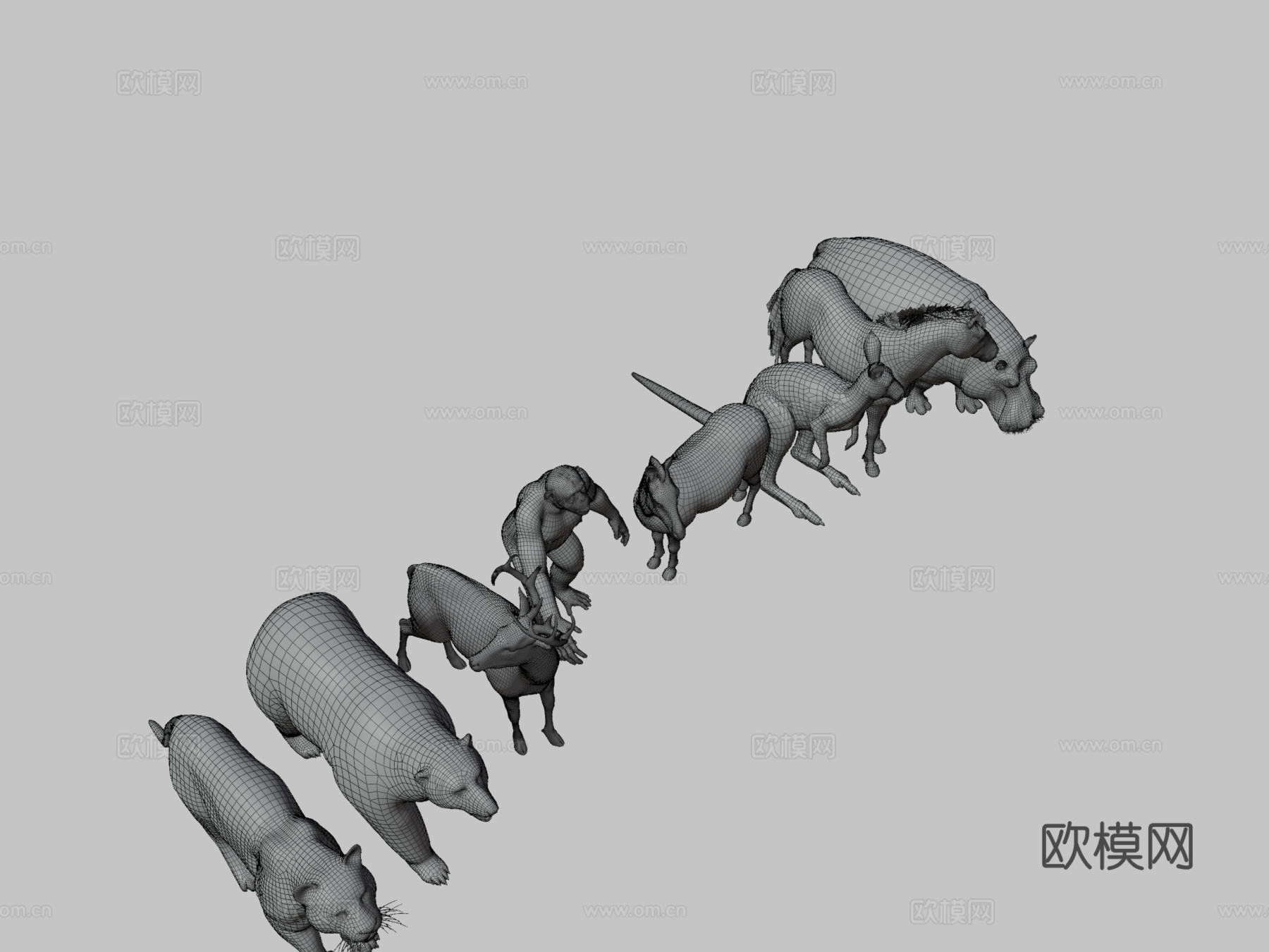 中型动物包3d模型