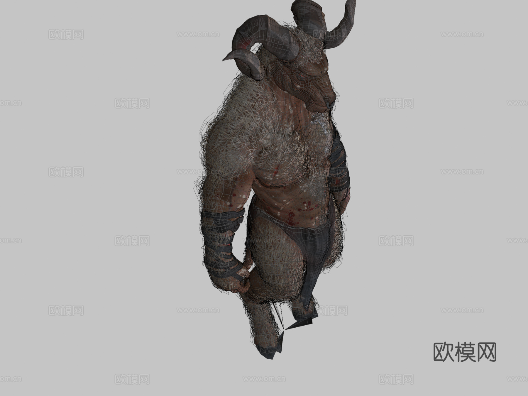 牛头山羊生物3d模型