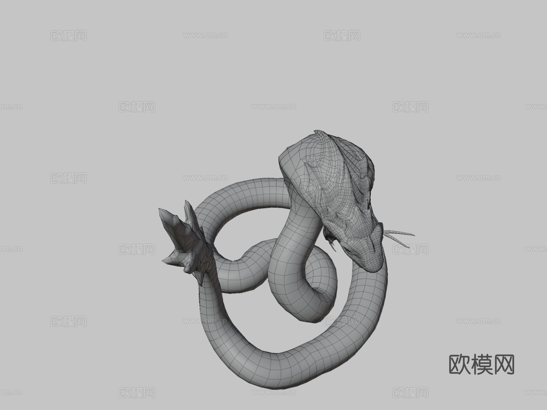 龙首眼镜蛇3d模型