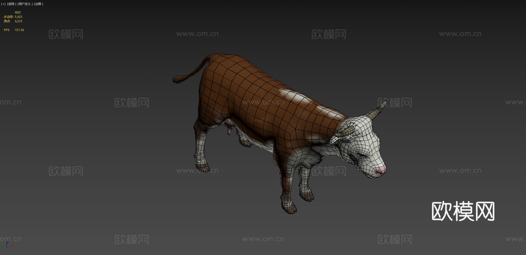 奶牛动画3d模型