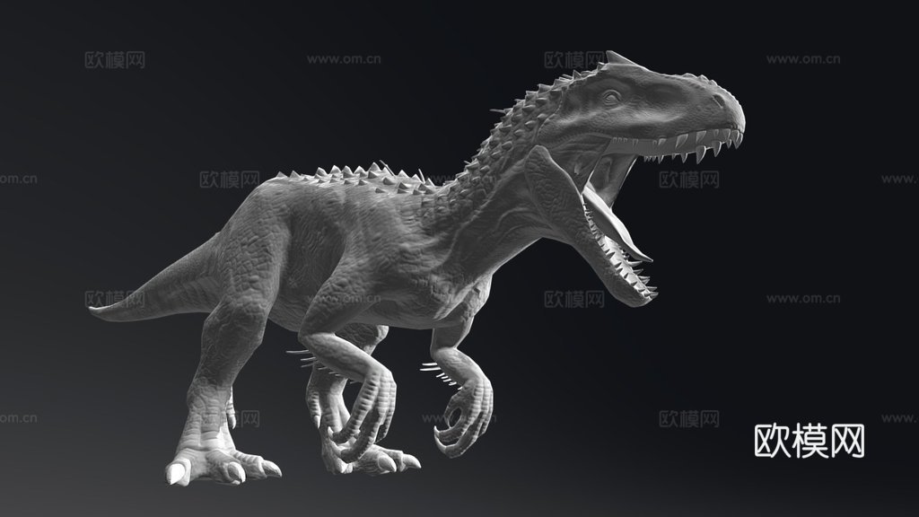 侏罗纪世界混种霸王龙低多边形测试3d模型