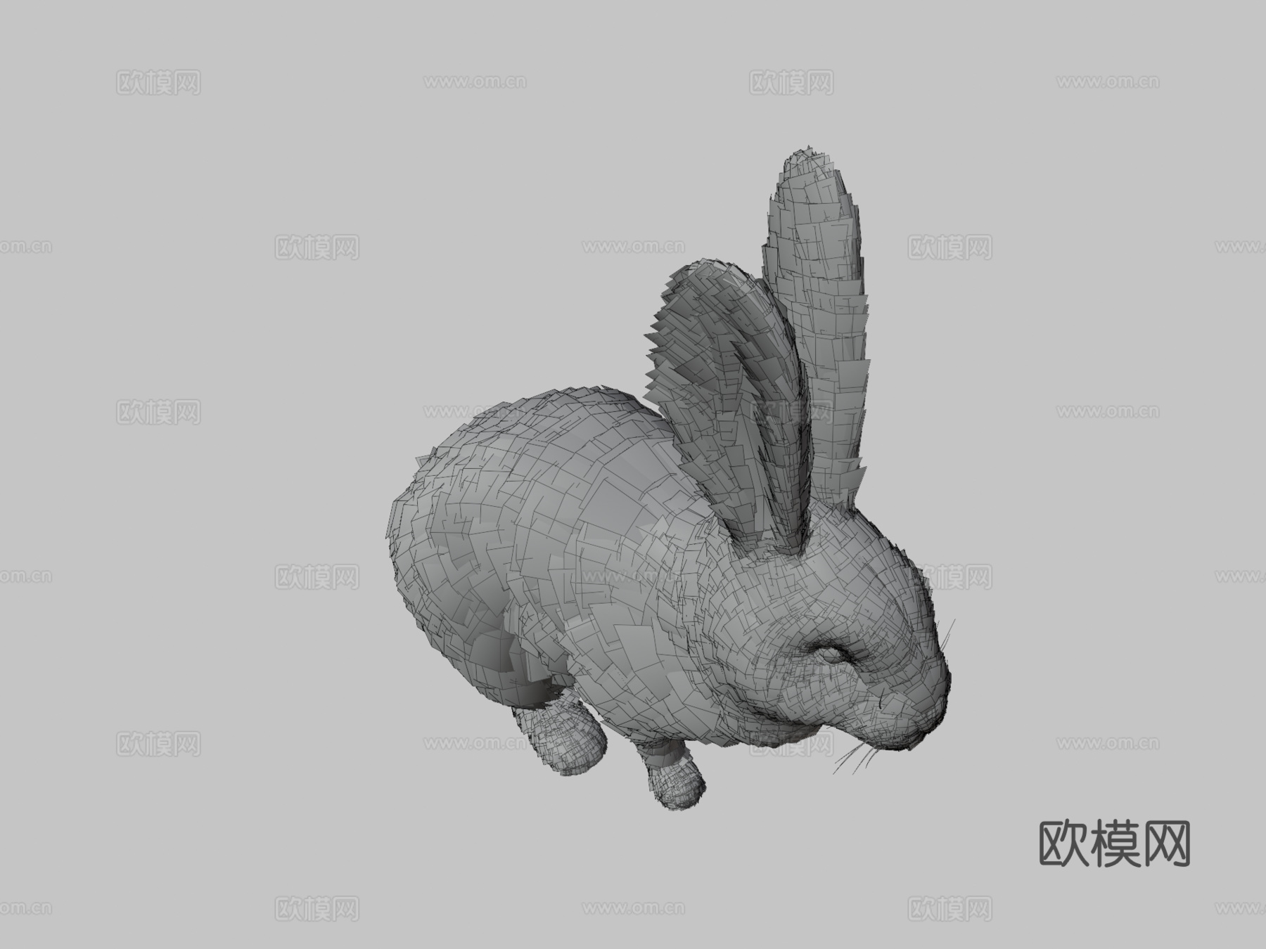 写实兔子3d模型