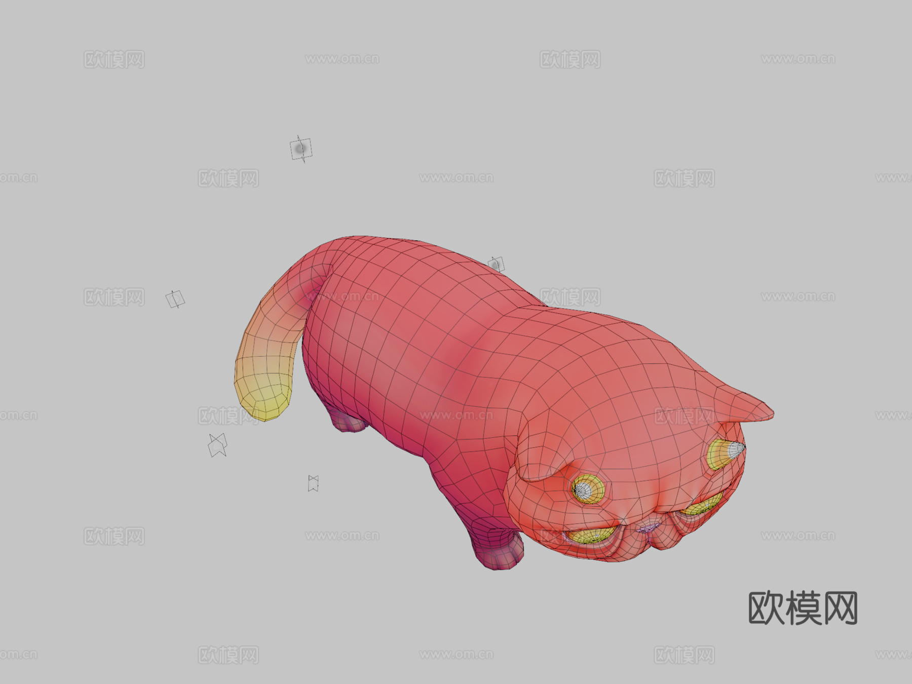 糖果玉米恶魔猫3d模型