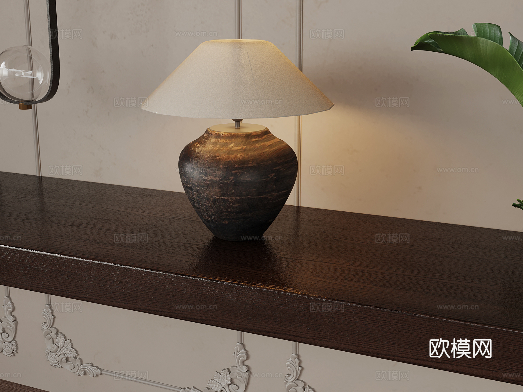 中古风台灯su模型