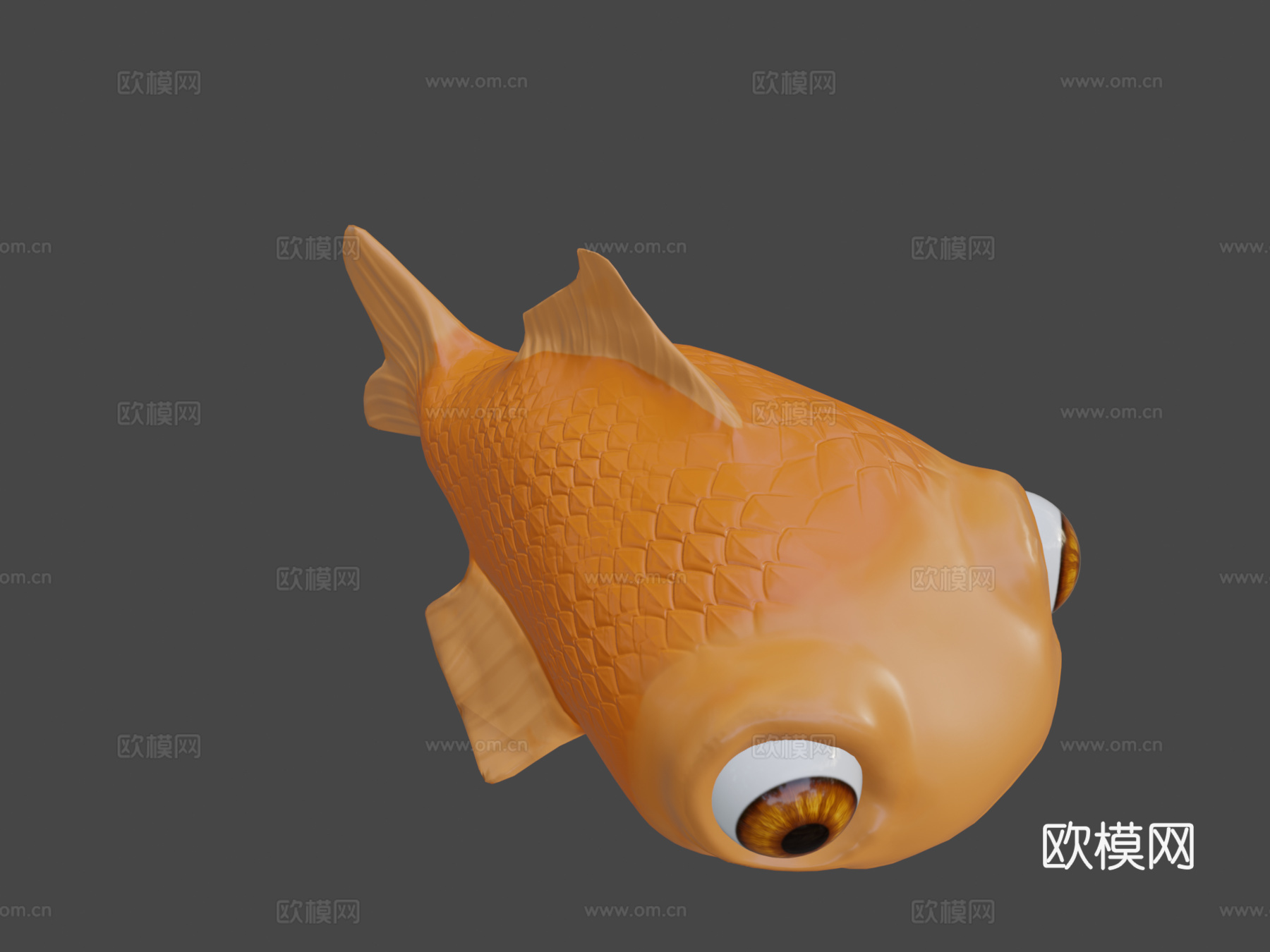 卡通鱼3d模型