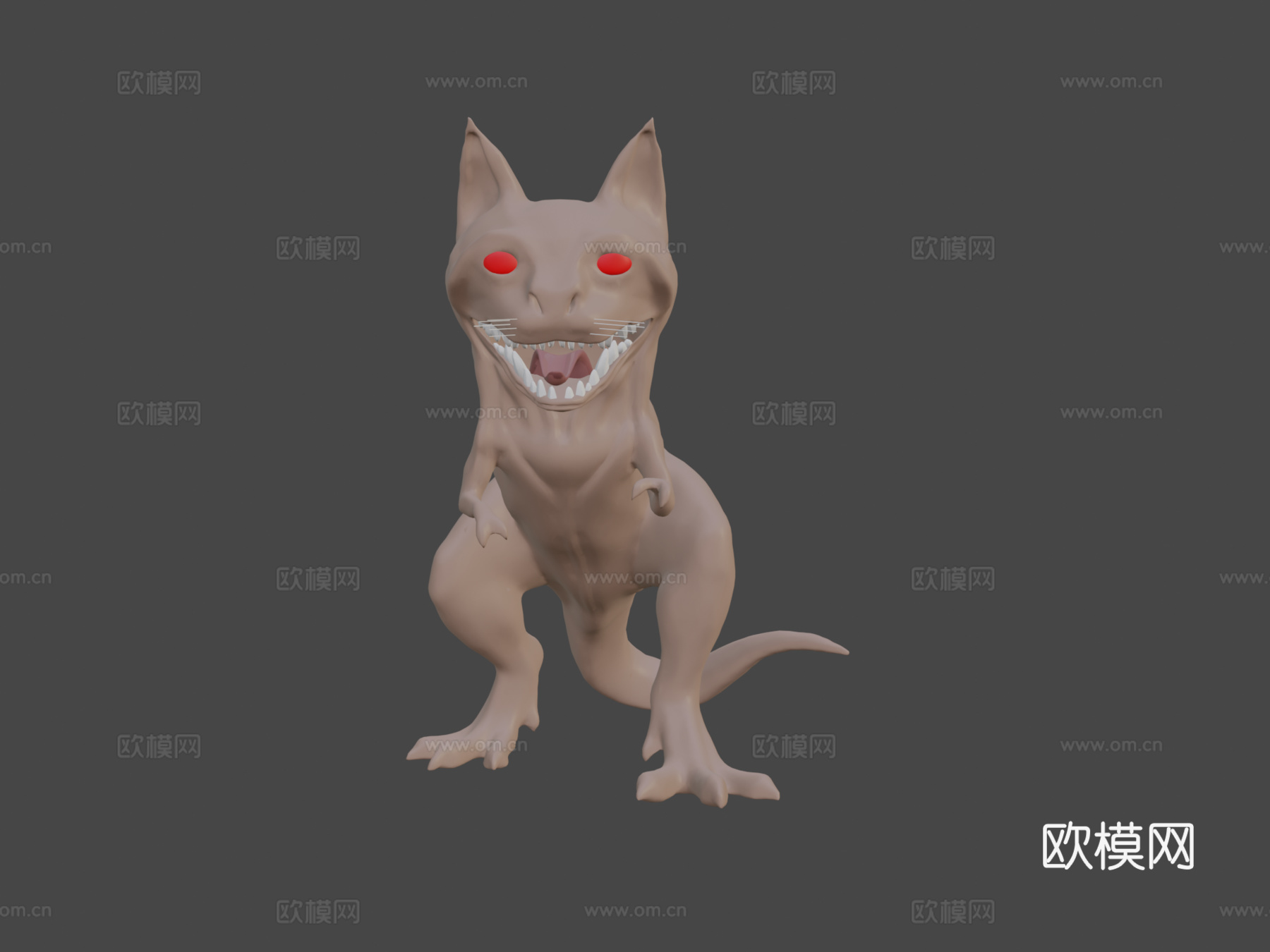 官方绑定小恐龙猫3d模型