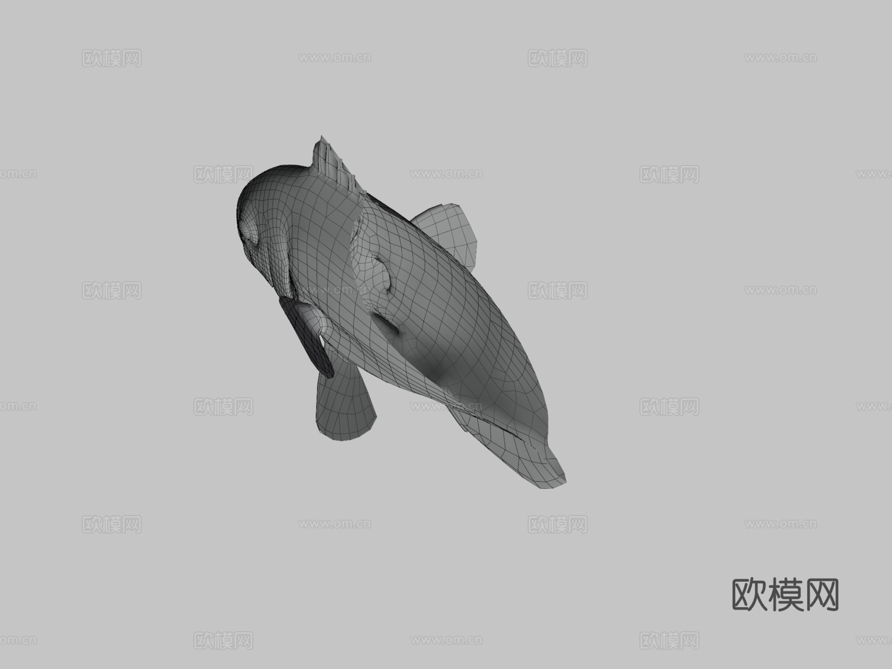 橙色小丑鱼3d模型