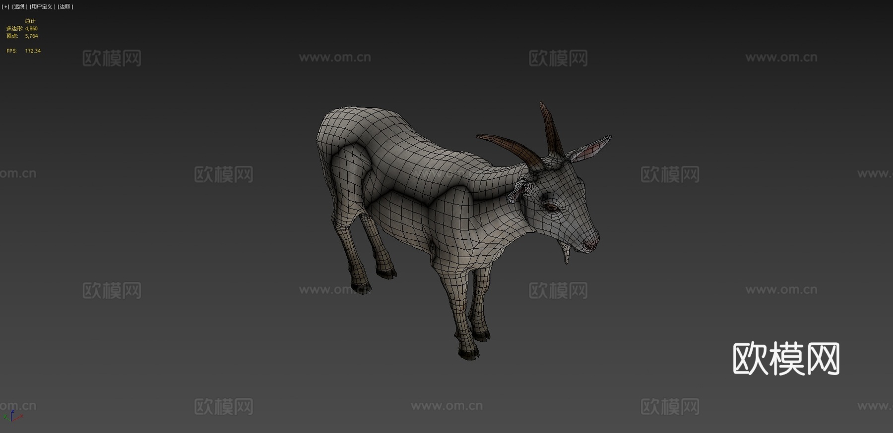 公山羊3d模型