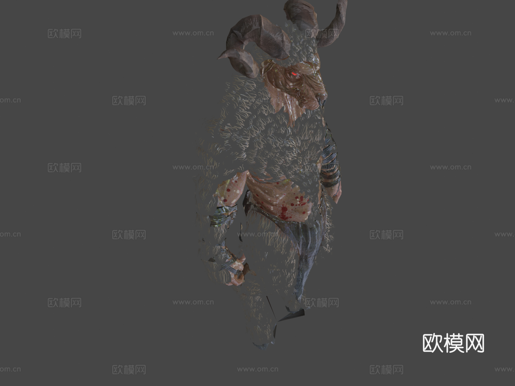 牛头山羊生物3d模型