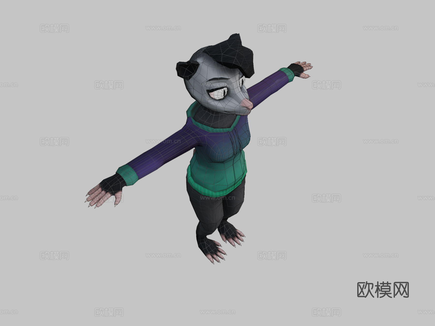 负鼠3d模型