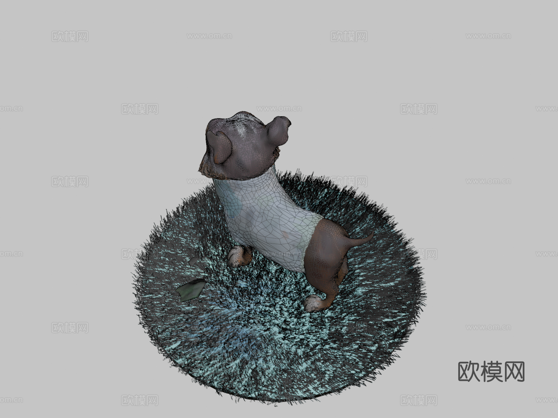 穿靴子的猫-小狗佩里托粉丝艺术3d模型