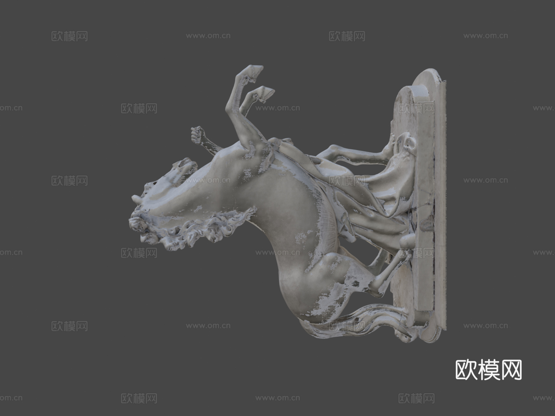马雕像3d模型